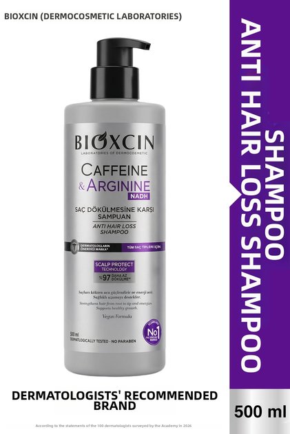 Caffeine & Arginine Nadh Shampoo 500 ml – Anti-Hair Loss Care - Caffeine, Arginine