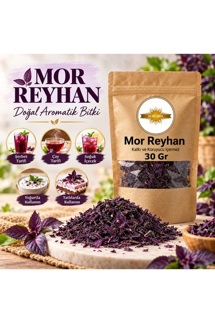 Mor Reyhan (Kırmızı Reyhan – Purple Basil – Reyhan Otu – Ocimum basilicum) Doğal Kurutulmuş 30 GR
