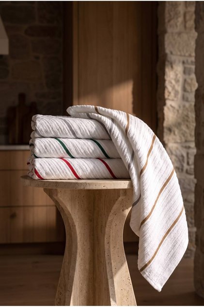 4-Piece Kitchen, Hand & Face Towel Set | 100% Cotton 40X60 cm | Soft, Absorbent, Quick-Drying | Dowry & Gifts