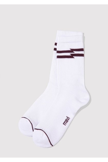 White Socks with Stripe Detail 0911583-20454