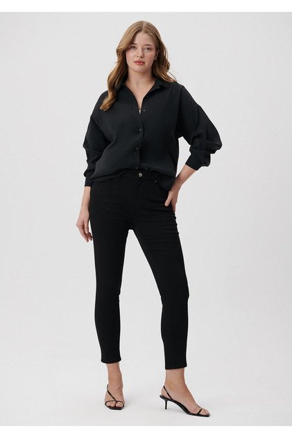 Marlıe Everyday Black Jean Trousers 101339-85945