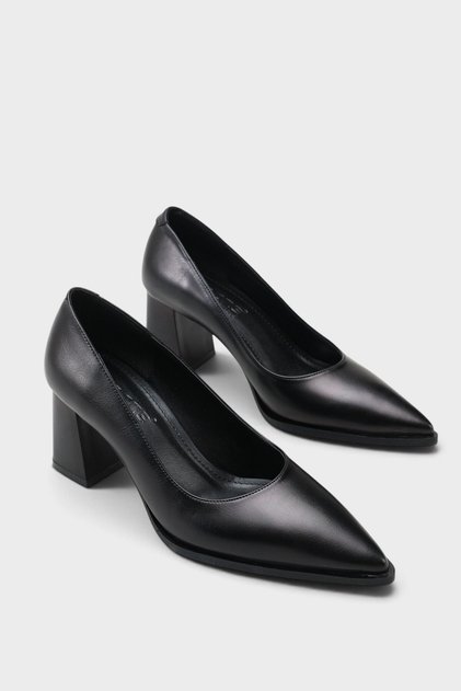 Shani Pointed Toe Thick Heeled Stylish Women's Shoes