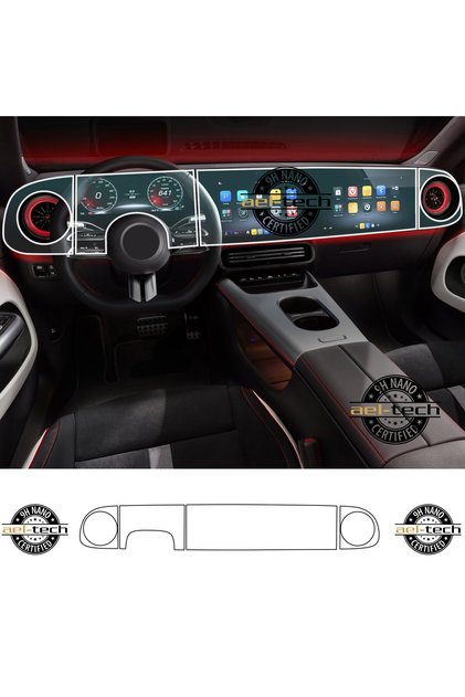 Mercedes Cla/Glb Compatible Digital Instrument and Navigation 9H Nano Screen Protector Set of 4 2025-2026