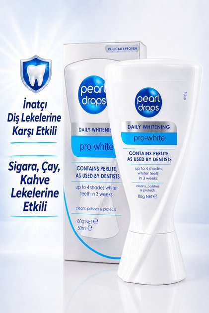 Pro-White - Leke Çıkarıcı Diş Macunu, Sigara, Çay, Kahve Lekelerine Etkili, Plak Giderici 50 ml