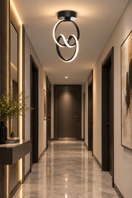 Emily Siyah Tekli Plafonyer Led Beyaz Ultra Ledli Salon Mutfak Oda Hol Ledli Avize