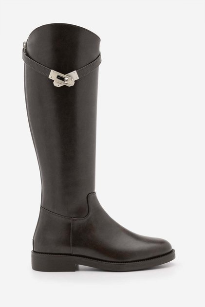 Women's Back Zipper Buckle Casual Boots Mosna Brown