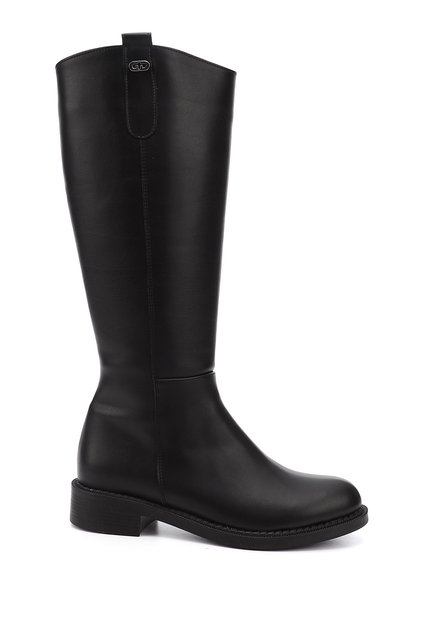 Women's Black Zippered Thermo Sole Boots