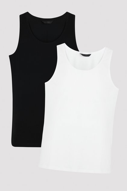 Men's Multi-Colored Thick Strap 2-Piece Undershirt
