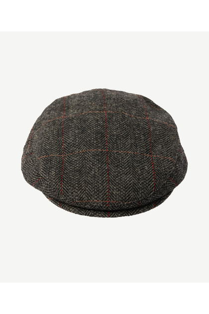 Wool Blend Plaid Fabric Cap