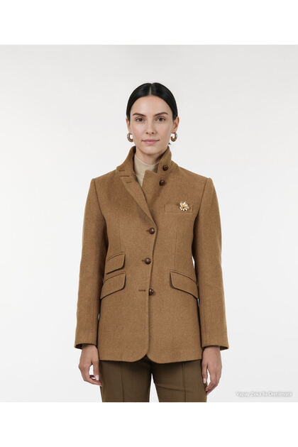 Regular Jacket Collar Long Sleeve Jacket
