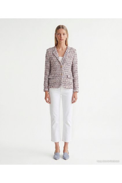 Tailored Crew Neck Long Sleeve Jacket