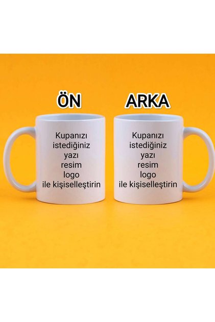 Kişiye Özel Baskılı Kupa Bardak (Fotoğraf, Yazı, Logo Seçenekleriyle Kendin Tasarla)