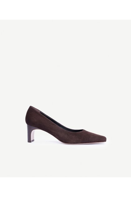 High-Faced Leather Heeled Shoes