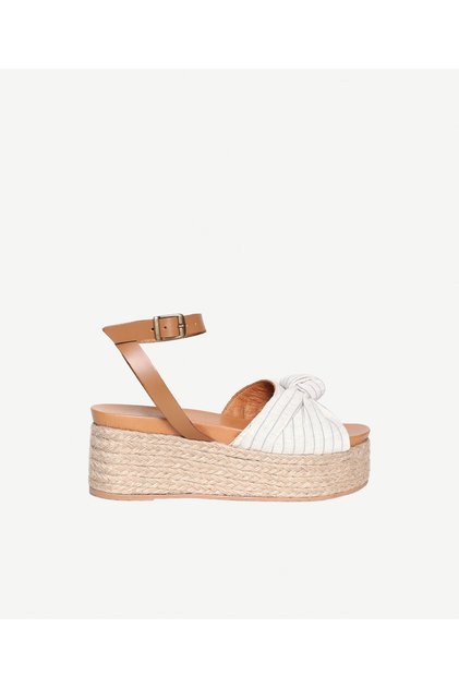 Fabric Strap Espadrille Sandals