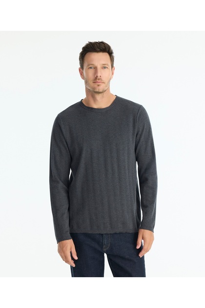 Regular Shirt Collar Long Sleeve Sweater