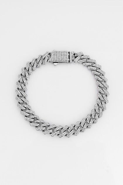 8mm Iced Out Prong Chain Erkek Bileklik KA1370GM