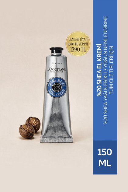 Shea Hand Cream, Nourishing and Moisturizing with 20% Shea Butter, 150 ml