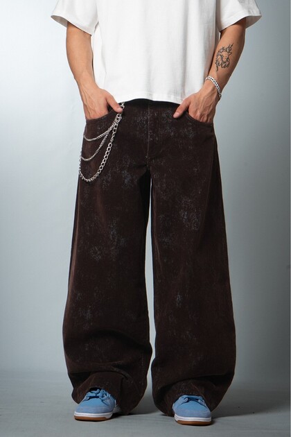 Midnight Velvet Wide Leg Super Baggy Men's Jean Pants