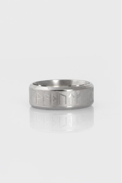 Silver Rustic Viking Men's Ring in 316L Stainless Steel