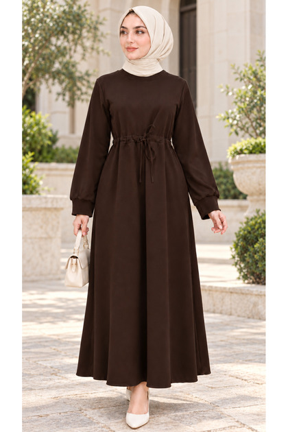 Beli Tunnel Two-Thread Dress-Brown