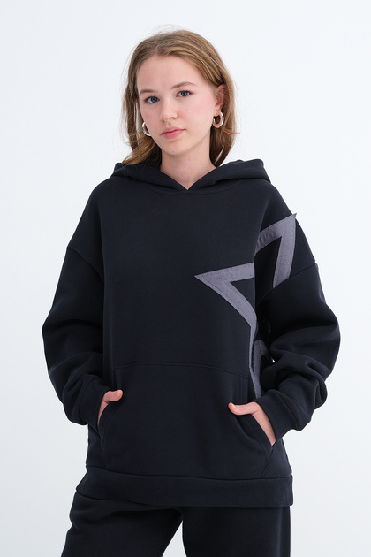 Star Embroidered Embroidered Sweatshirt S10731