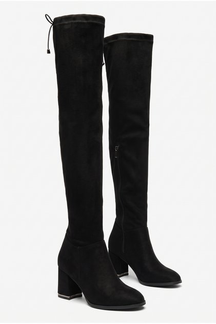 Mlt0030-9200 Women's Casual Over-the-Knee Stretch Boots/Black/41