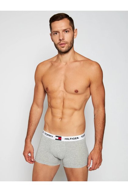 Cotton Blend Trunk Panties with Logo and Waistband