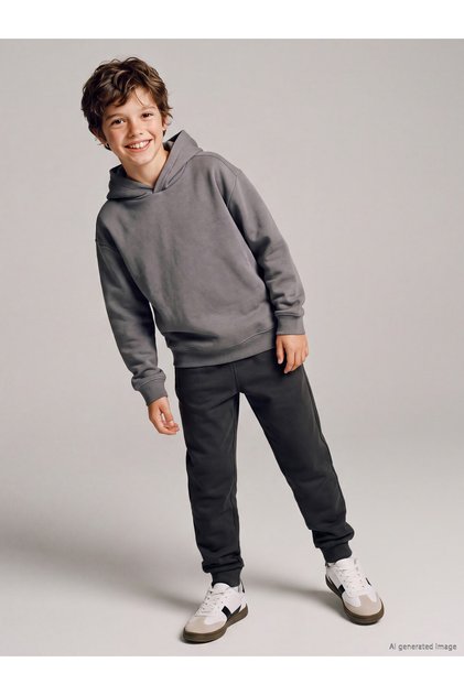 Peak New Season Anthracite Boys' Thick Jogger Sweatpants
