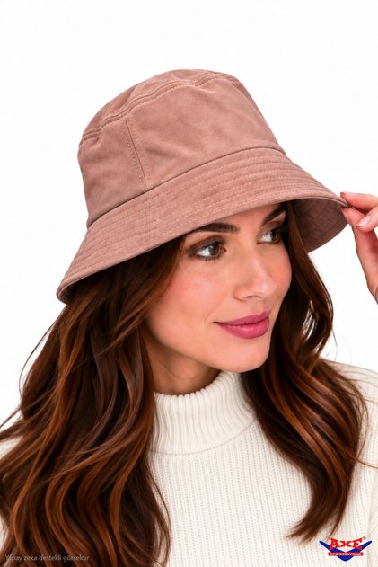 Powder Color Suede Bucket Hat Basic Plain Bucket Fisherman Hat Daily Stylish Hat