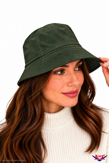 Dark Green Color Suede Bucket Hat Basic Plain Bucket Fisherman Hat Daily Stylish Hat