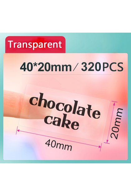 T4020 Niimbot Transparent Self-adhesive Label Paper For Mini Portable Thermal Printer Round Sticker