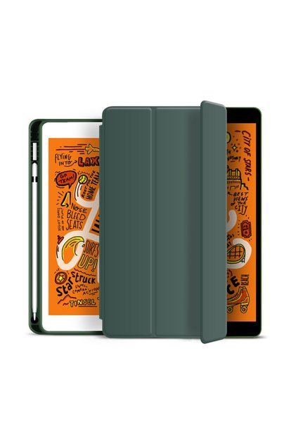 iPad air11 2024 2025 dark green With Pencil Holder Funda For iPad 12th Pro 12.9 Air 11 13 M4 11th 11