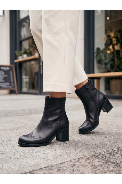 Genuine Leather Black Women's Leather Boots Dp01-2750