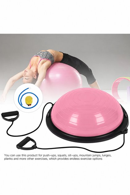 30014 Anti-Split Half Balance Bosu Ball, Non-Slip PVC Half Sphere Yoga Ball for Home Workout, Foot Massage, Pilates, Rehabilitation & Full Body Core Exercise