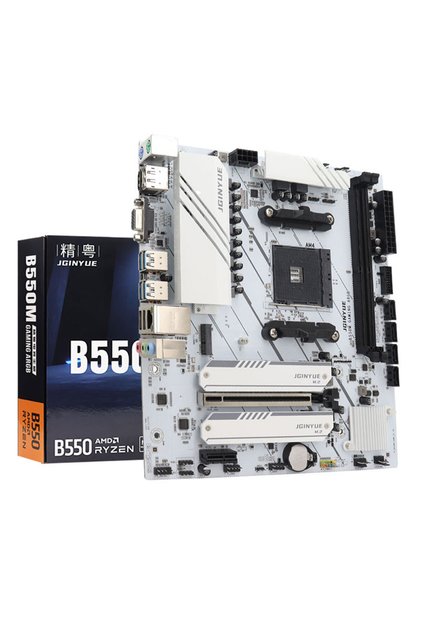 Motherboards JGINYUE AMD B550 M-ATX Motherboard AM4 Supports Ryzen R5 4000/5000 Series Processors DD