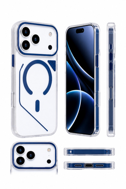 iPhone 16 Pro Compatible Line Magsafe Transparent Case - Camera Protected, Yellowing Resistant
