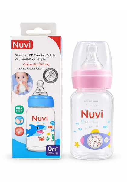 Standard PP Plastic Feeding Bottle 120ml, 0m+ - Assorted