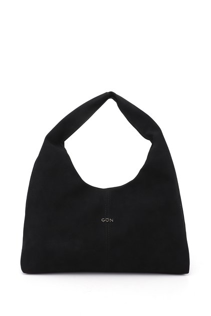 Women's Black Suede Hand and Shoulder Bag