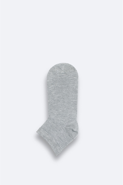Men's Gray Cotton Booties Socks B 008556