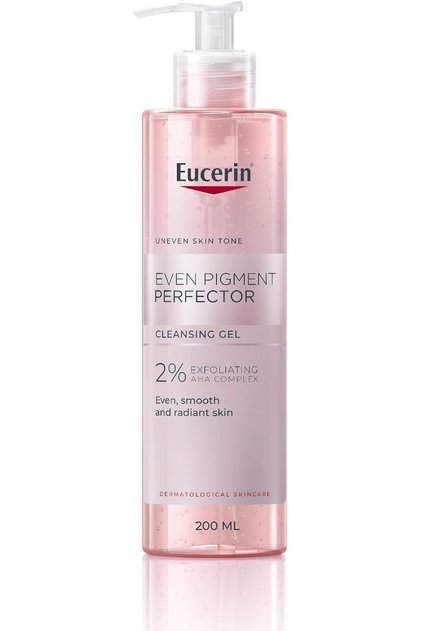Eucerin Even Pigment Perfector Cleansing Gel, with 2% Exfoliating AHA Complex, Visible Spot Reductio