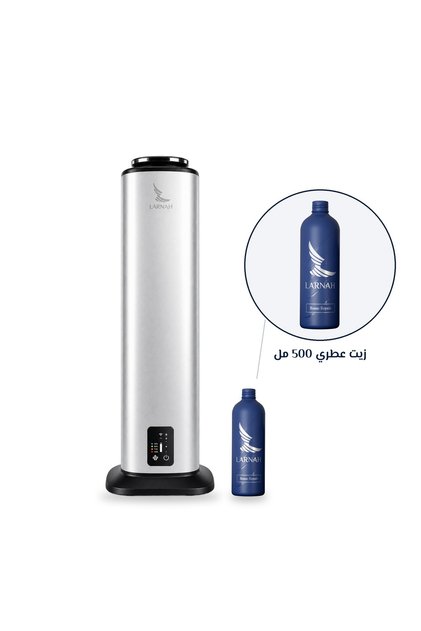 جهاز تعطير فاخر للفلل والقصور والفنادق – ستاند أرضي LT2500 – فضي + زيت عطري 500 مل هدية