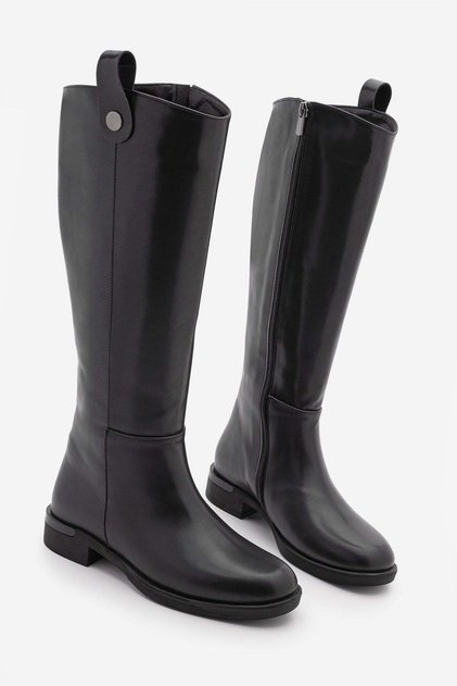Women's Daily Boots Above Knee Zipper Lindo Black