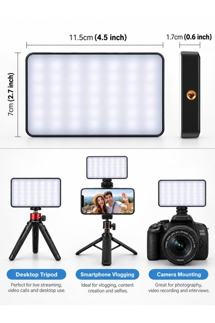 20011 RGB Full Color Pocket LED Fill Light, Portable Handheld Outdoor Shooting Lamp, Mini Light