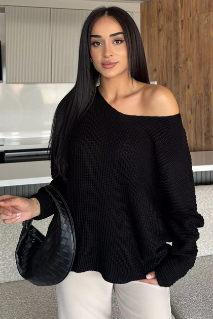 V-neck loose knit blouse (compatible with s, m, l, xl)