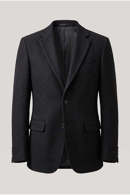 Erkek Siyah Blazer Ceket Petek - Slim Fit