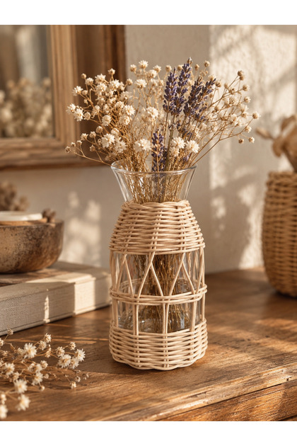 RATTAN BAMBU DEKORATİF MİNİK VAZO