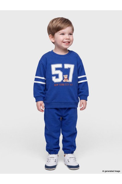 Stylish Individuals' Nyc Printed Baby Boy Tracksuit Set from Uzg Store