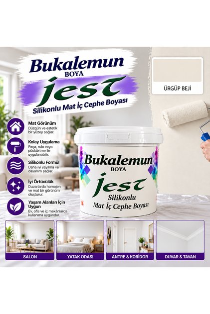 Jest Silikonlu Mat İç Cephe Boyası 1 Kg