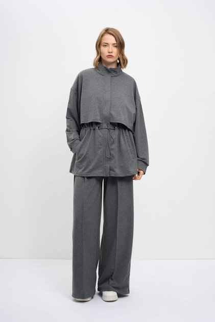 Women's Waist Drawstring Detailed Set