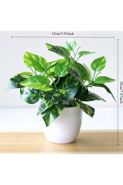 2 1PC Artificial Foliage Plant Pot Bonsai Party Mall Home Desktop Office Decor Small Bonsai Fake Flo